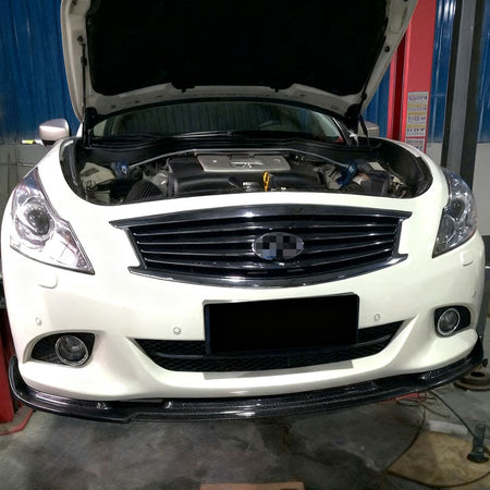 Infiniti G37 Sedan 2009-2013 Front Bumper Lip Carbon Fiber - www.ahacarbon.com