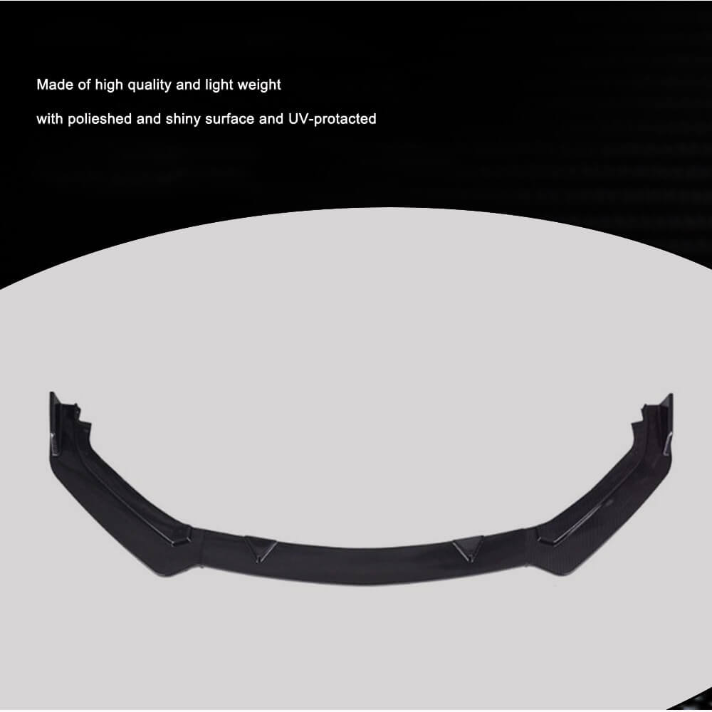 FOR INFINITI Q60 17-22 Gloss Black +Red Front Bumper Lip Splitter FOR INFINITI Q60 17-22 Gloss Black +Red Front Bumper Lip Splitter