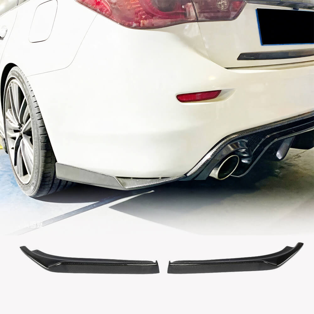 Infiniti Q50 2014-2017 Rear Bumper Splitters Carbon Fiber-Ahacarbon