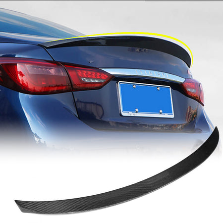 Infiniti Q50 Q50S 2014-2022 Rear Trunk Spoiler Carbon Fiber-Ahacarbon