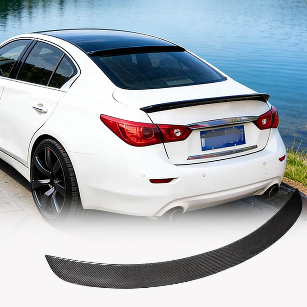 Infiniti Q50 Q50S 2014-2022 Rear Trunk Spoiler Carbon Fiber-Ahacarbon