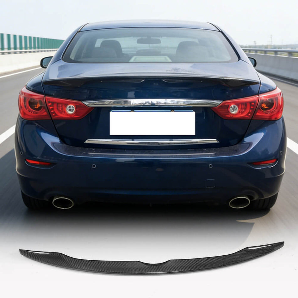 Infiniti Q50 Q50S 2014-2022 Rear Trunk Spoiler Carbon Fiber-Ahacarbon