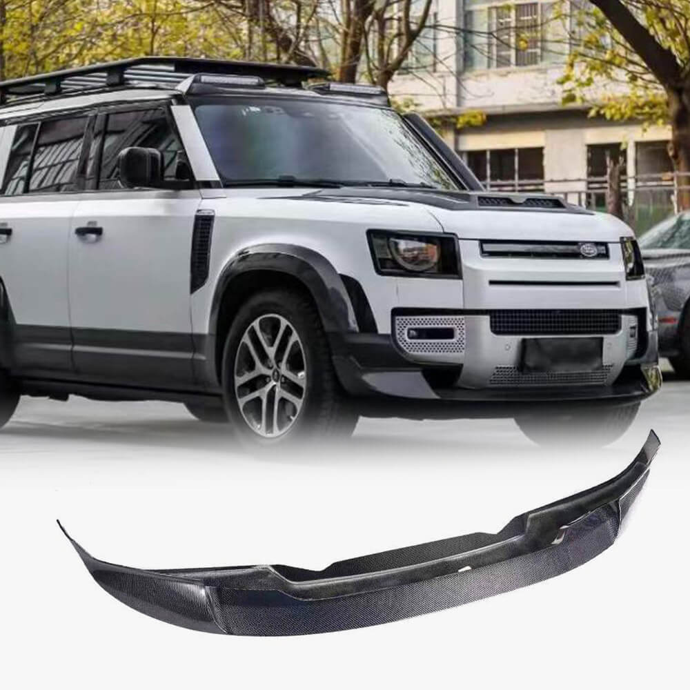 Land Rover Defender 90/110/130 Carbon Fiber Front Bumper Lip Spoiler ...