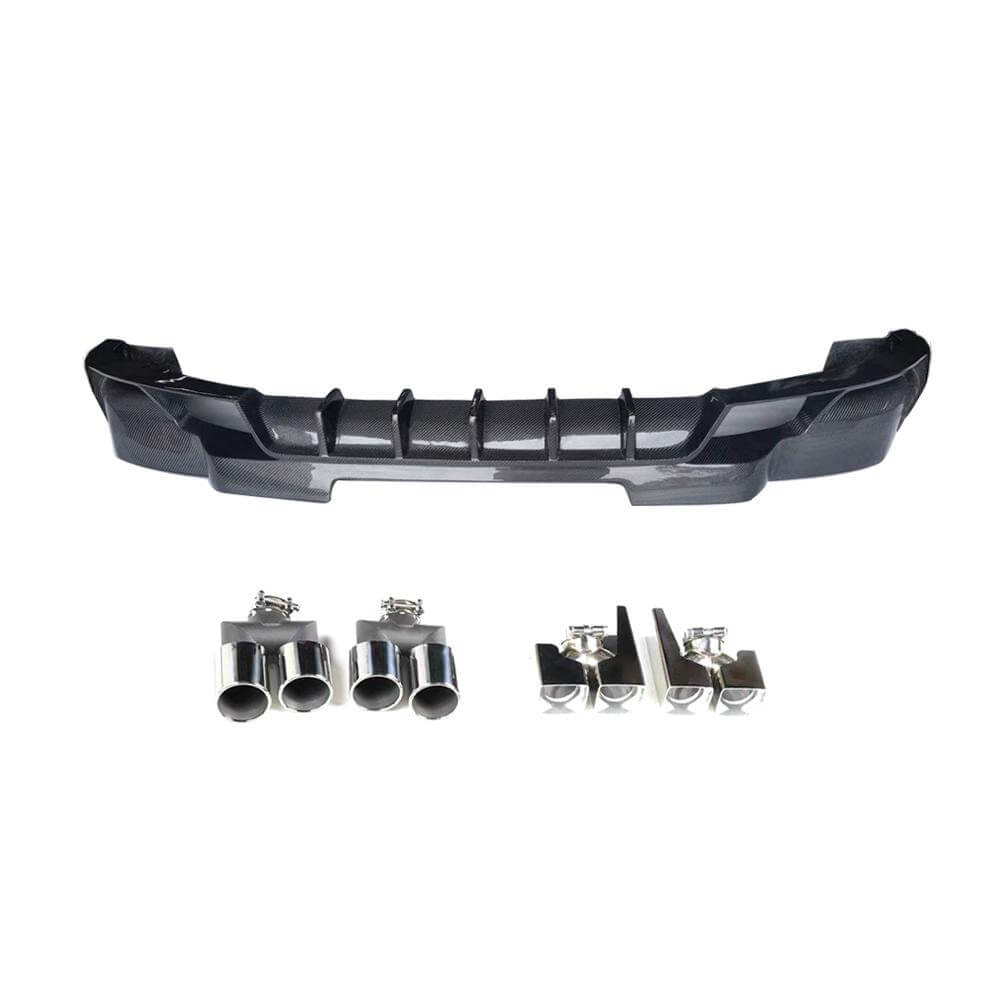 Land Rover Rear Diffuser Land Rover Defender 90/110/130 Carbon Fiber Rear Bumper Diffuser Lip ...