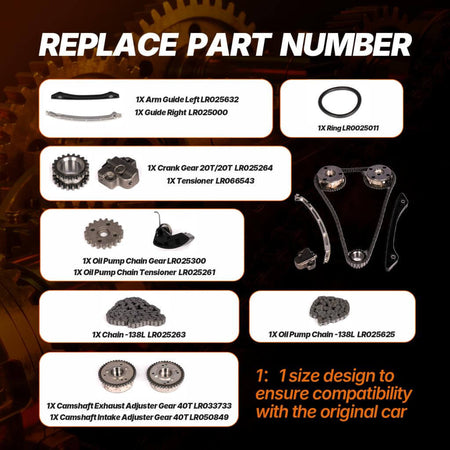 LandRoverEvoqueFreelander2.0LAlloySteelEngineTimingChainKit_ahacarbon