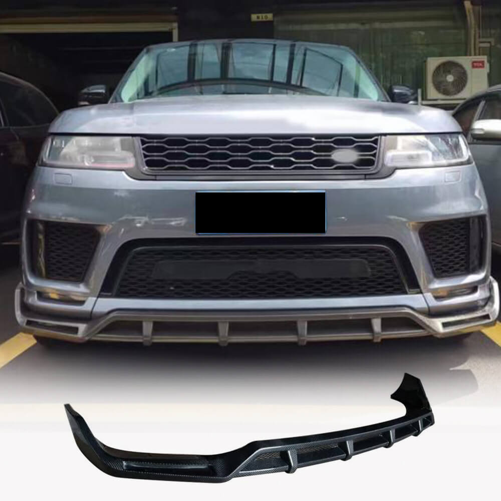 Land Rover Range Rover Sport Utility 4-Door 2014-2022 Carbon Fiber Front Bumper Lip Spoiler-Ahacarbon