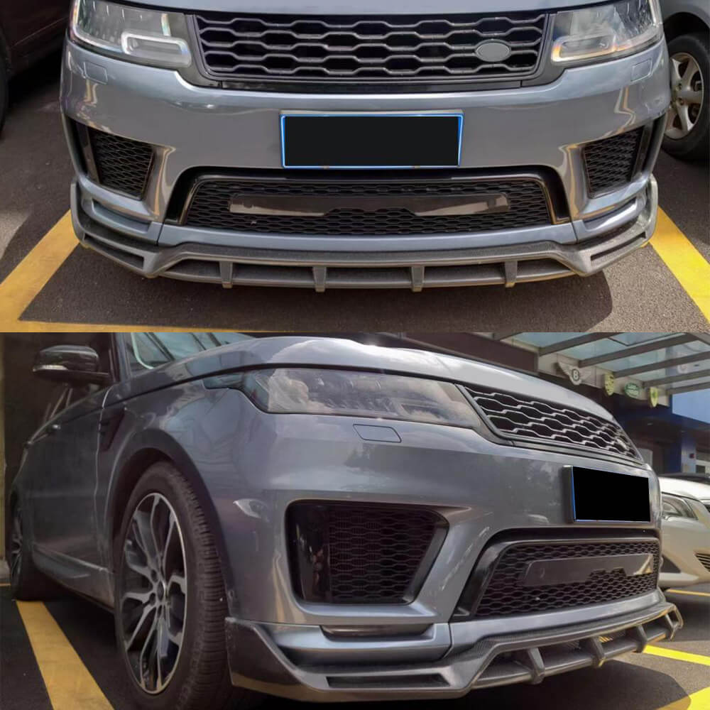 Land Rover Range Rover Sport Utility 4-Door 2014-2022 Carbon Fiber Front Bumper Lip Spoiler-Ahacarbon