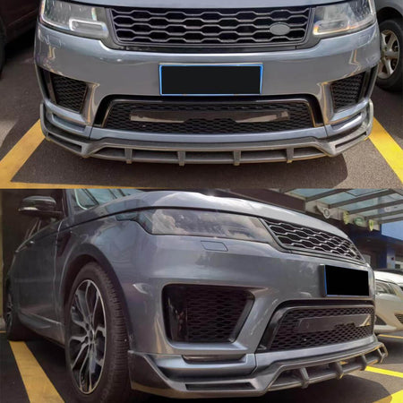 Land Rover Range Rover Sport Utility 4-Door 2014-2022 Carbon Fiber Front Bumper Lip Spoiler-Ahacarbon
