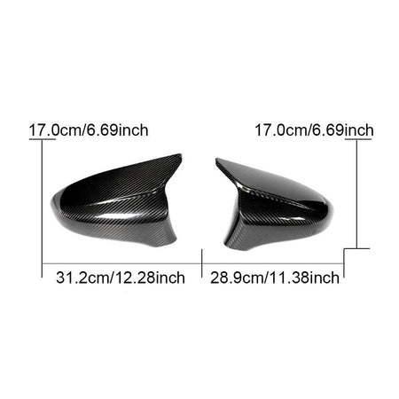 Dry Carbon Fiber Mirror Cover Caps for Lexus ES250 IS300 2014-2020 Add on Style - www.ahacarbon.com