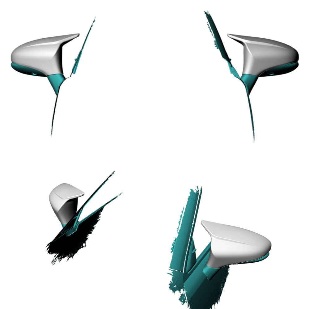 Dry Carbon Fiber Mirror Cover Caps for Lexus ES250 IS300 2014-2020 Add on Style - www.ahacarbon.com