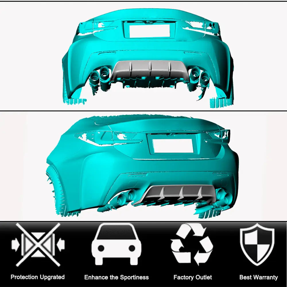 Lexus RCF RC-F Carbon Fiber Rear Bumper Diffuser | Exterior Mods ...