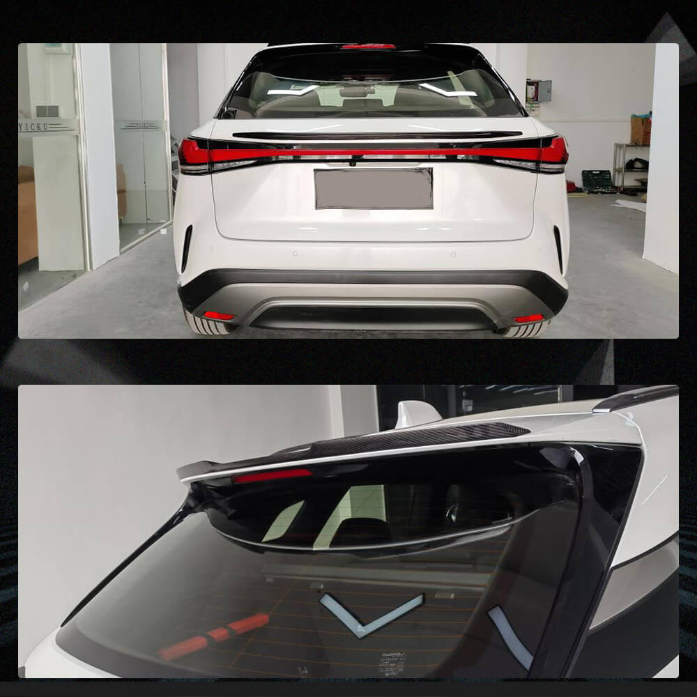Lexus Rx 400h Rear Window Lexus RX350 Carbon Fiber Rear Roof Spoiler & Window Wing