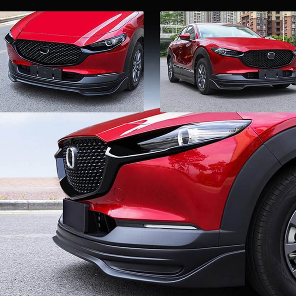 Mazda CX30 2020-2024 ABS Glossy Black Front Lower Grille Trims Cover-Ahacarbon