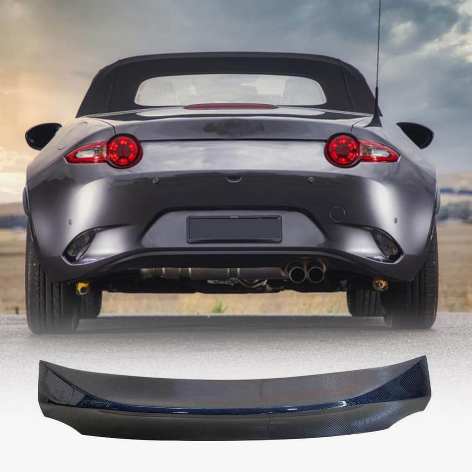 For Mazda MX-5 MX5 Carbon Fiber Rear Trunk Spoiler Boot Wing Lip