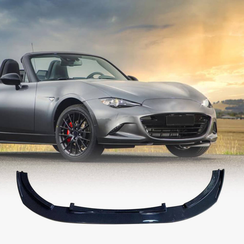 For Mazda MX-5 MX5 Carbon Fiber Front Bumper Lip Spoiler Wide Body Kit