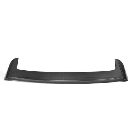 2014-2017 Mazda 3 Axela carbon fiber rear roof spoiler installed close up