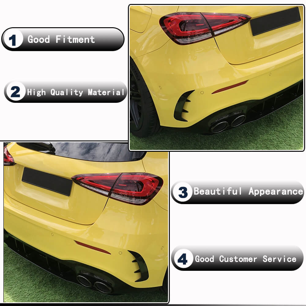 Mercedes V177 & W177 A45 AMG Carbon Fibre Splitter & Canards