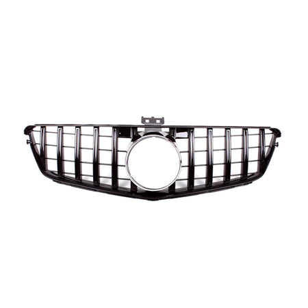 Mercedes Benz C-Class W204 C250 C300 C350 2008-2014 Front Grille Glossy Black ABS-Ahacarbon