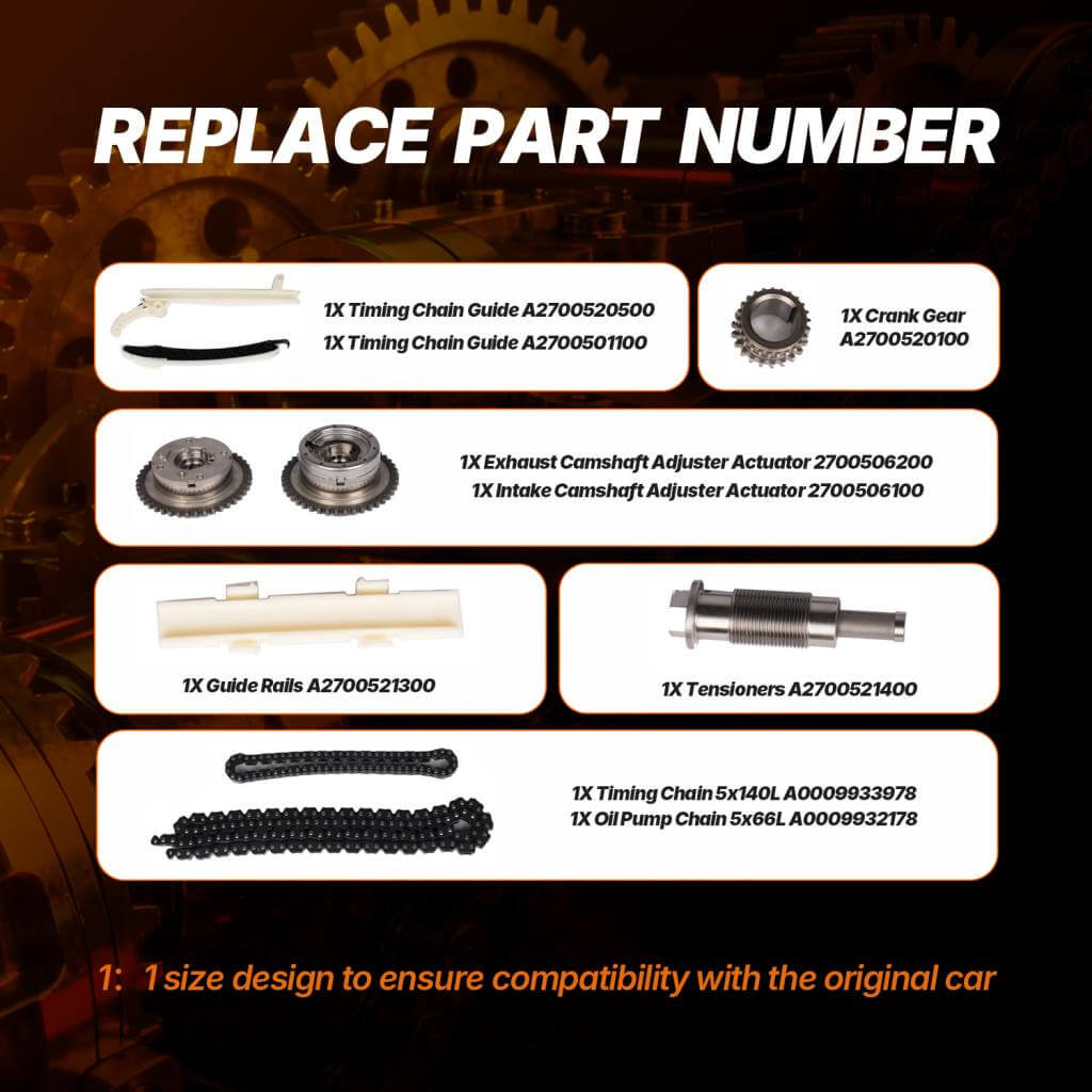 MercedesBenzCLA250E250GLK200E200C300AlloySteelEngineTimingChainKit_ahacarbon
