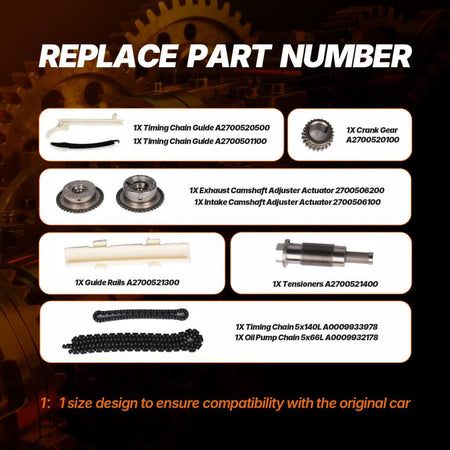 MercedesBenzCLA250E250GLK200E200C300AlloySteelEngineTimingChainKit_ahacarbon