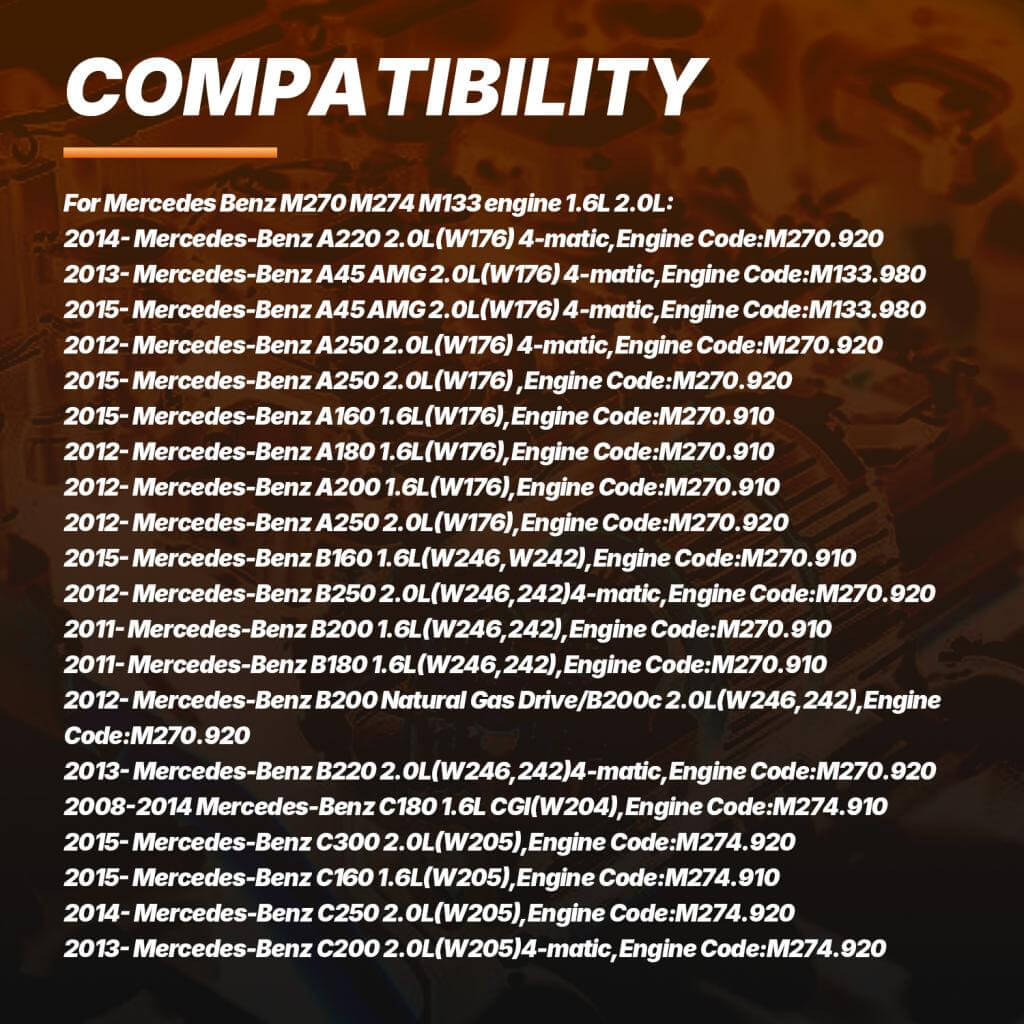 MercedesBenzCLA250E250GLK200E200C300AlloySteelEngineTimingChainKit_ahacarbon