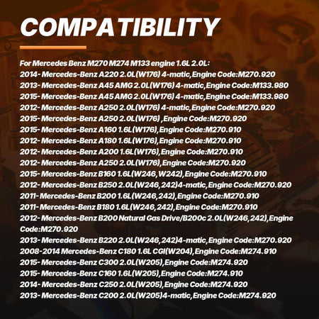MercedesBenzCLA250E250GLK200E200C300AlloySteelEngineTimingChainKit_ahacarbon
