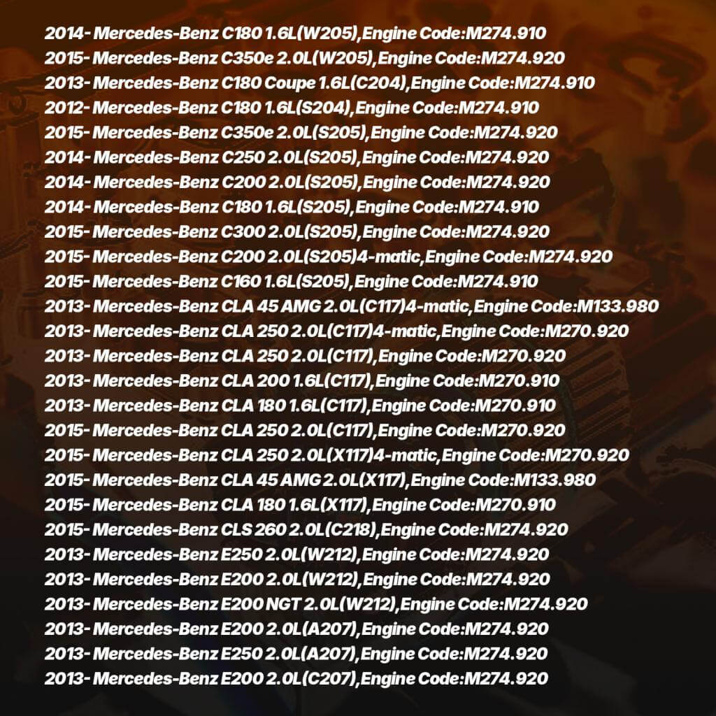 MercedesBenzCLA250E250GLK200E200C300AlloySteelEngineTimingChainKit_ahacarbon