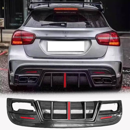 MercedesBenzGLAClassX156GLA45AMGSportUtility4-Door2016-2019RearBumperDiffuserCarbonFiber-ahacarbon