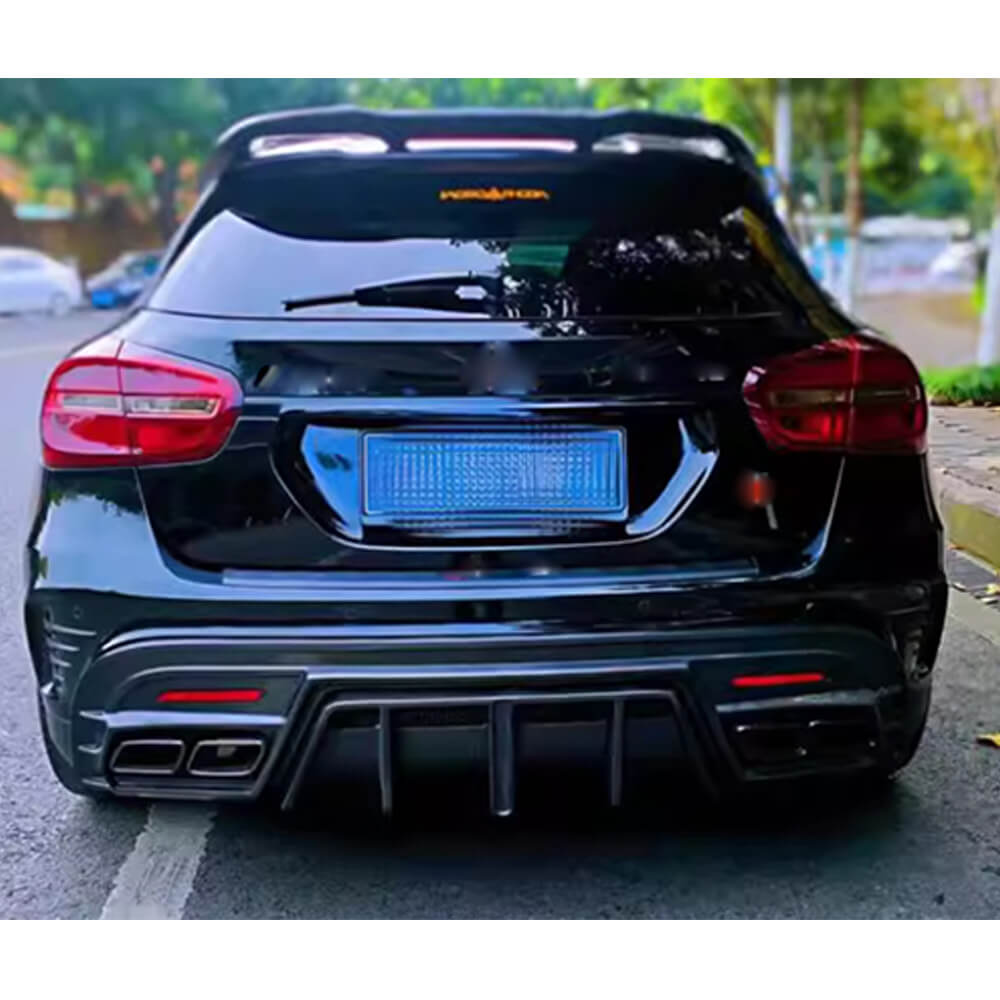 MercedesBenzGLAClassX156GLA45AMGSportUtility4-Door2016-2019RearBumperDiffuserCarbonFiber-ahacarbon