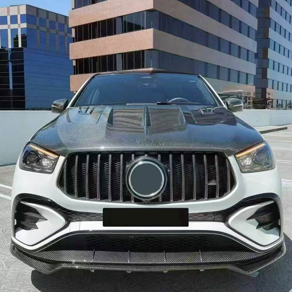 MercedesBenzGLEClassGLE450GLE53GLE632024_EngineBonnetHoodCoverCarbonFiber_ahacarbon