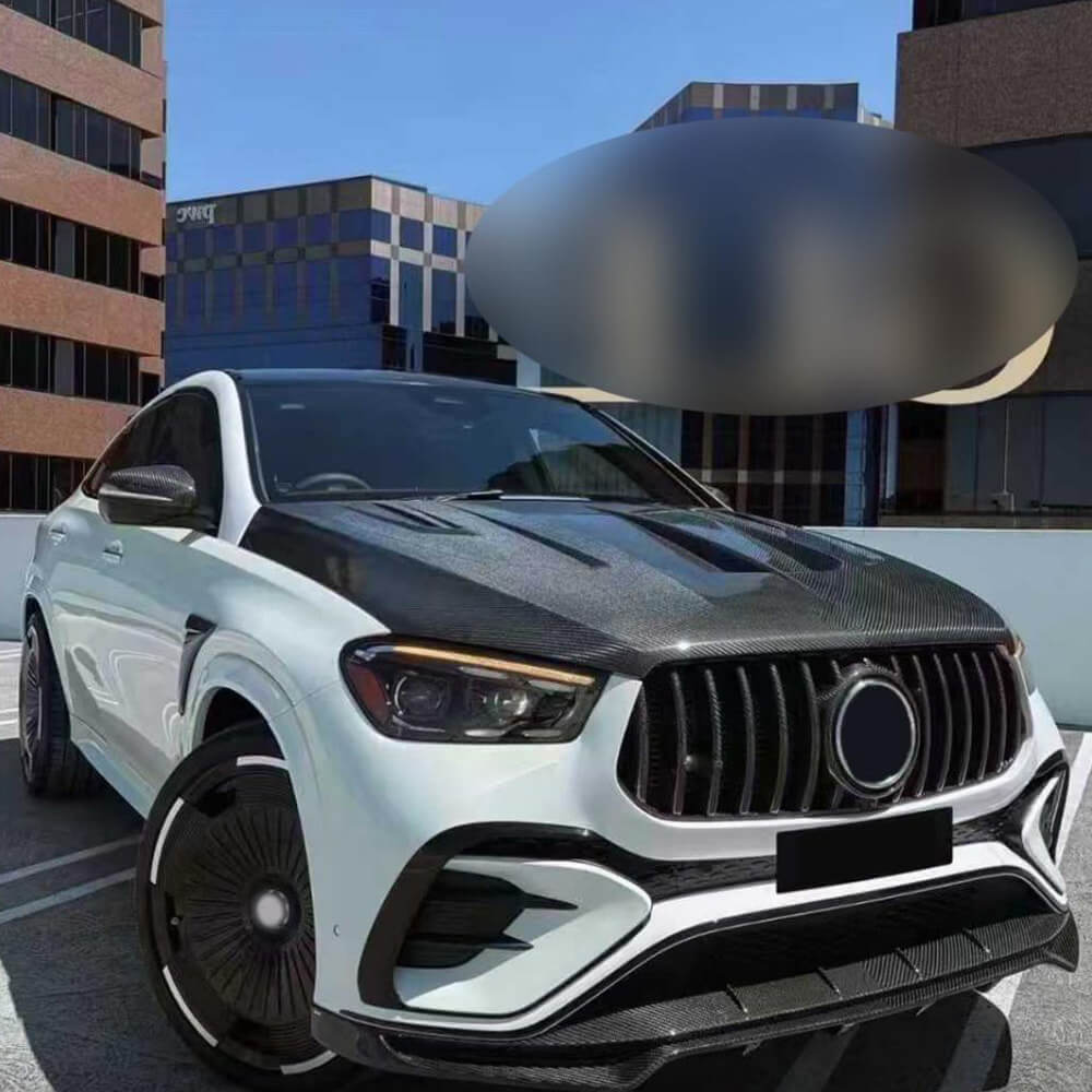 MercedesBenzGLEClassGLE450GLE53GLE632024_EngineBonnetHoodCoverCarbonFiber_ahacarbon
