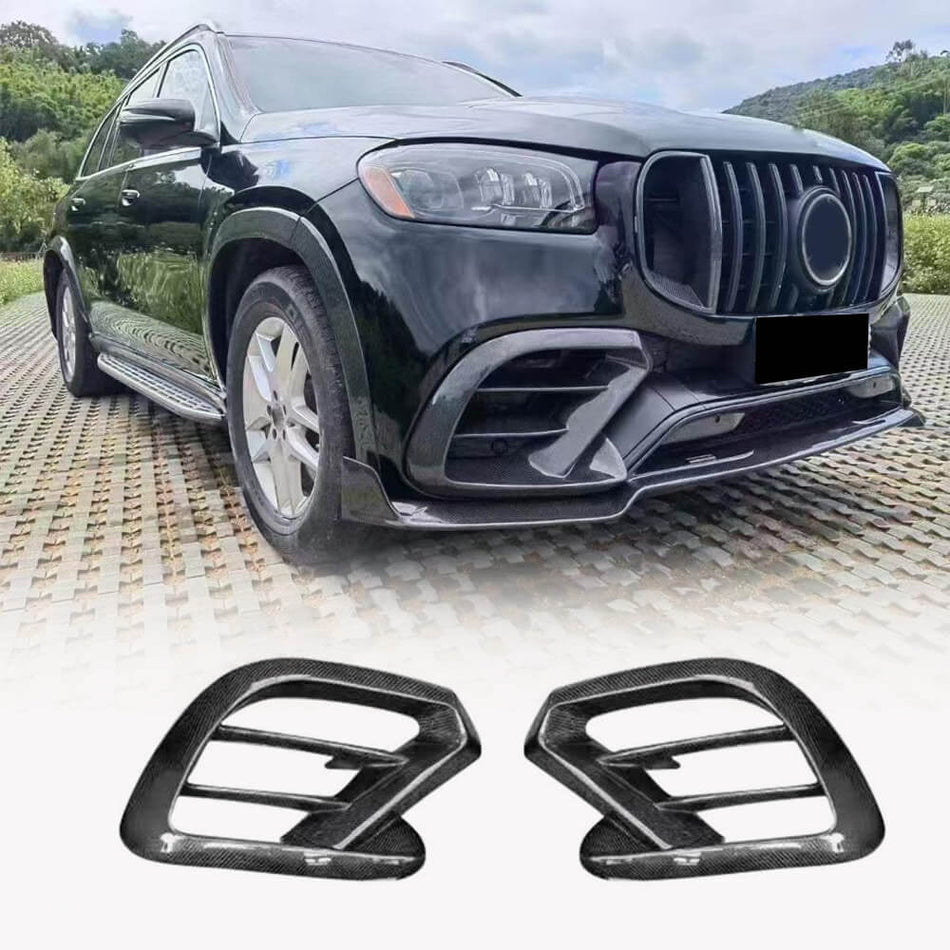 Mercedes Benz GLS63 X167 AMG 2020-2025 Fog light Lamp Cover Carbon Fiber-Ahacarbon