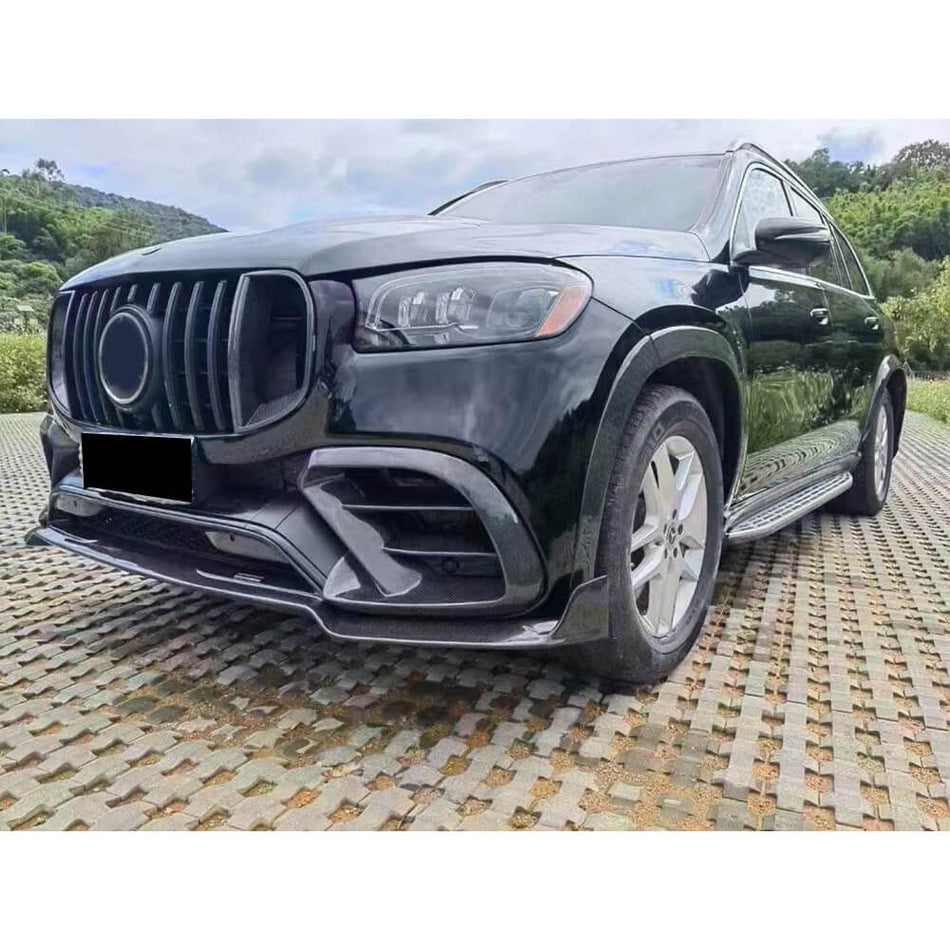 Mercedes Benz GLS63 X167 AMG 2020-2025 Front Grille Carbon Fiber-Ahacarbon