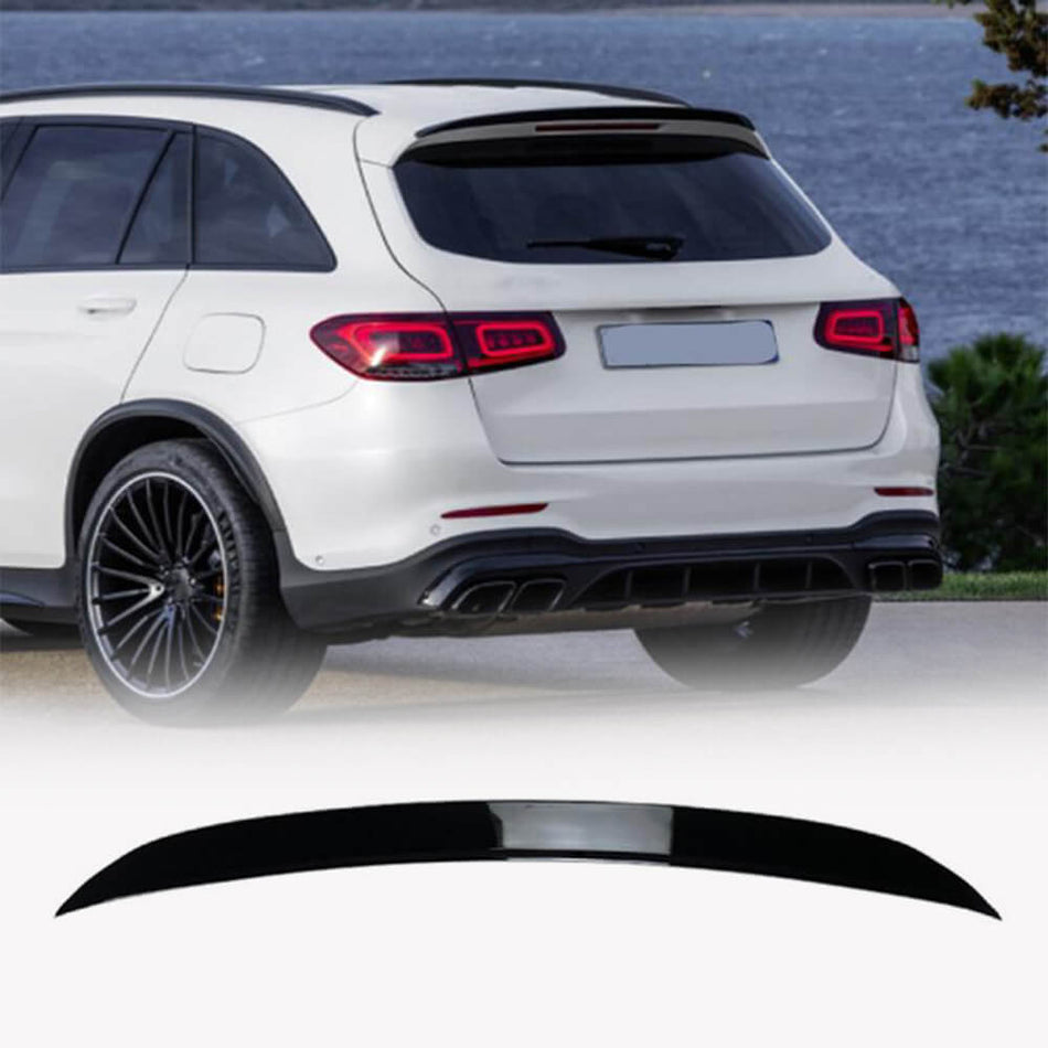 For Mercedes Benz GLC X253 GLC200 GLC43 GLC63 AMG 2016-2022 Glossy Black ABS Rear Roof Spoiler Wing Lip