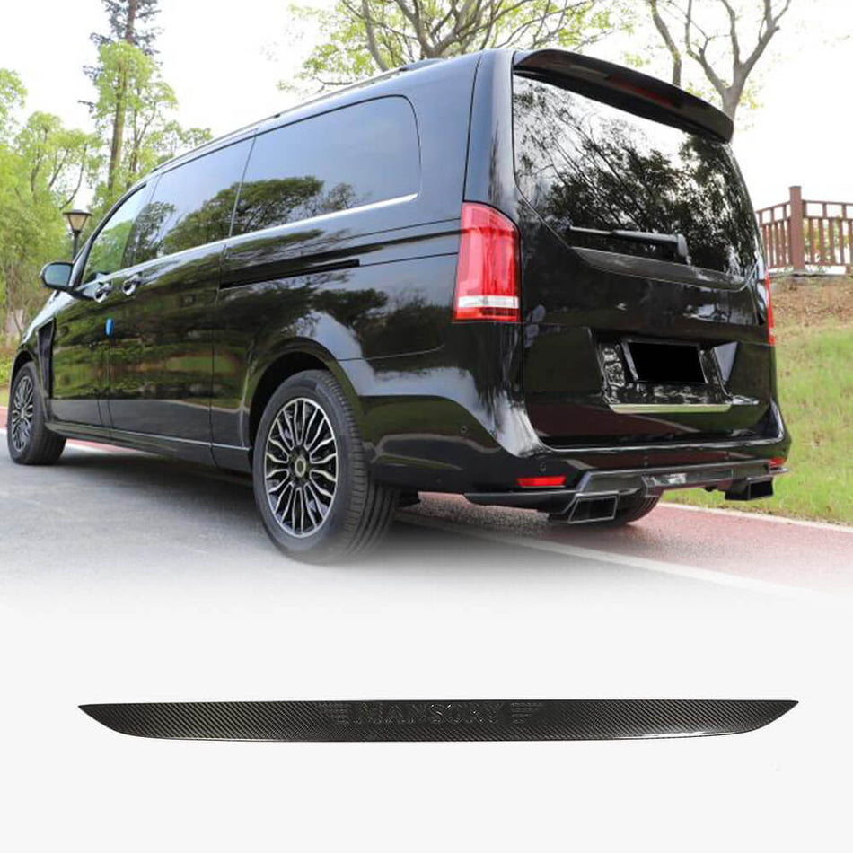 For Mercedes Benz V Class W447 2018-2020 Dry Carbon Fiber Rear Middle Spoiler Window Wing Lip