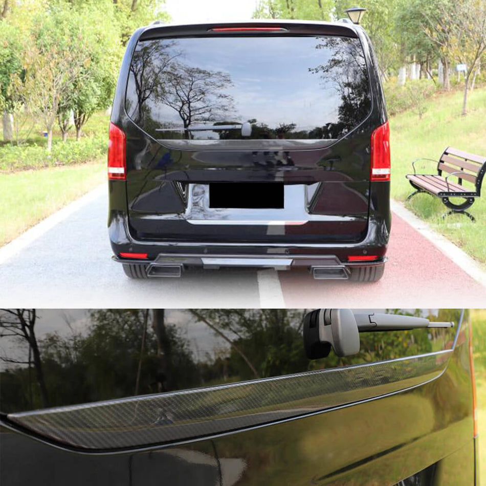 For Mercedes Benz V Class W447 2018-2020 Dry Carbon Fiber Rear Middle Spoiler Window Wing Lip