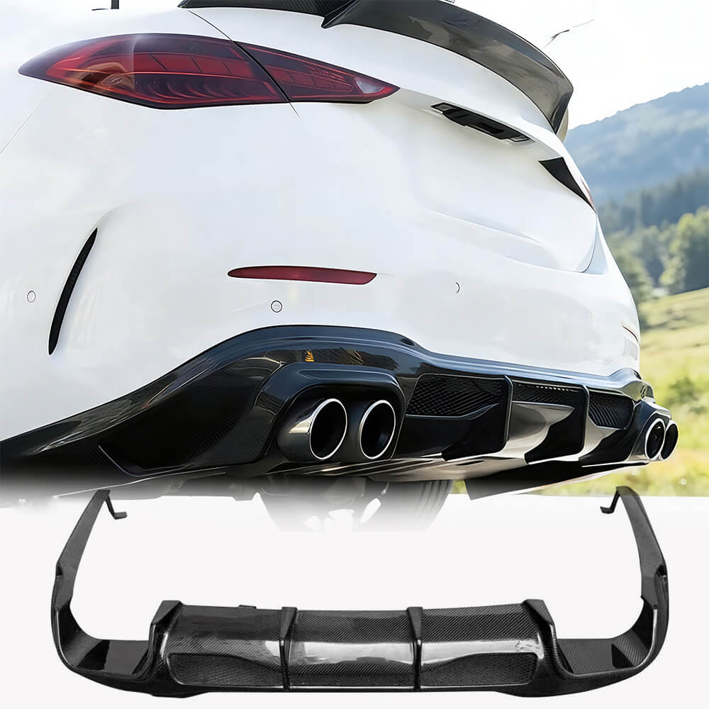 MercedesBenzW206C200C300Sedan2022-2025RearBumperDiffuserCarbonFiber-ahacarbon