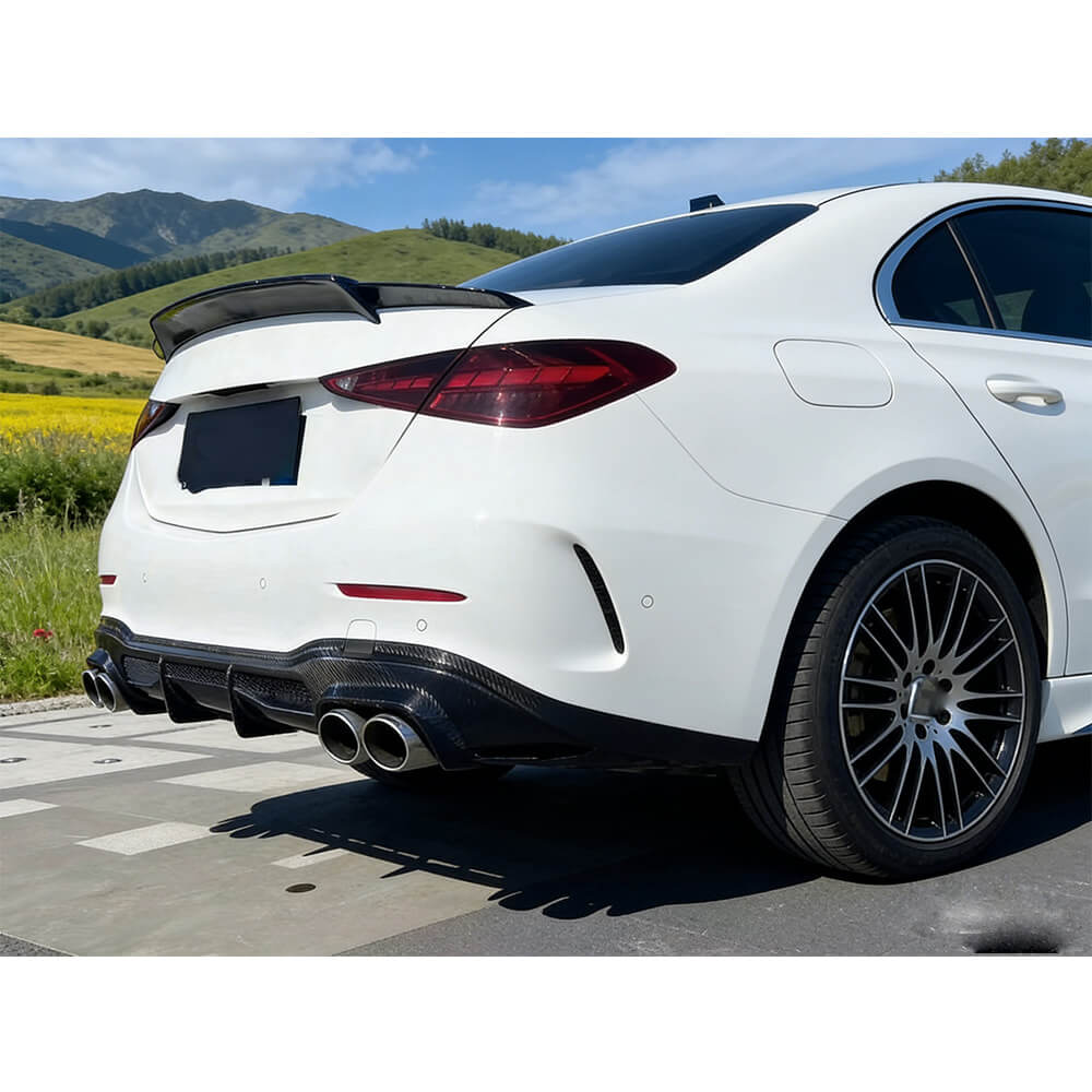 MercedesBenzW206C200C300Sedan2022-2025RearBumperDiffuserCarbonFiber-ahacarbon