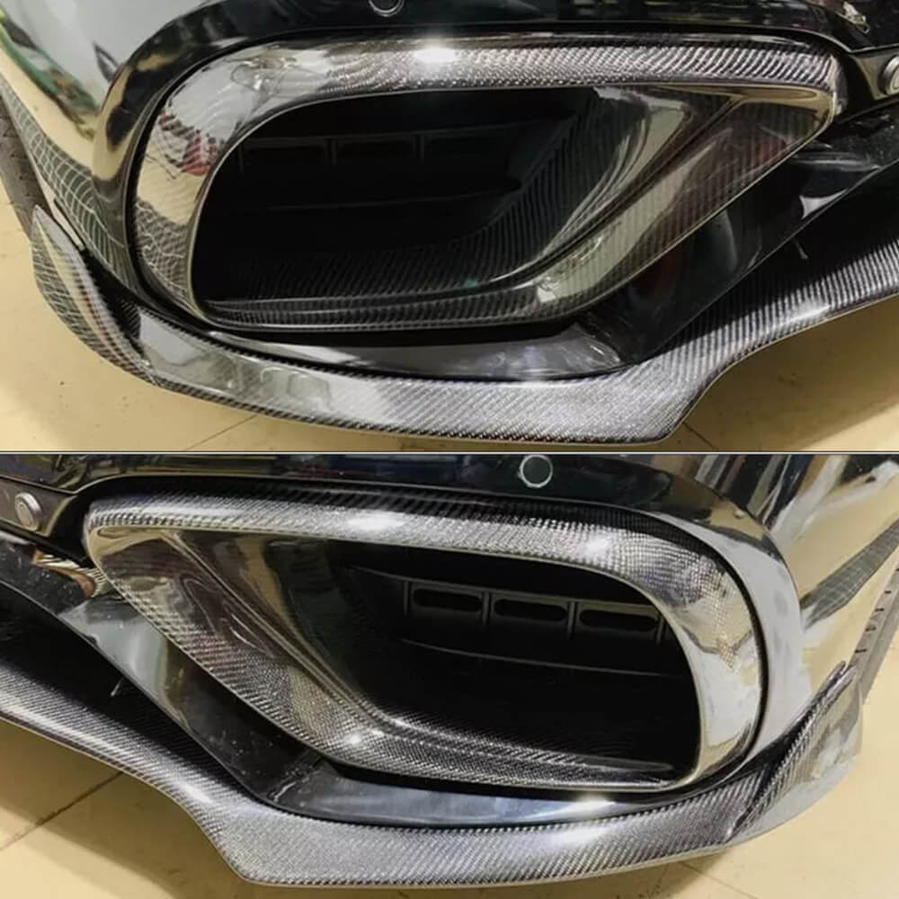 Mercedes Benz W213 S213 E63 2016-2020 Carbon Fiber Front Bumper Air Vent Cover-Ahacarbon