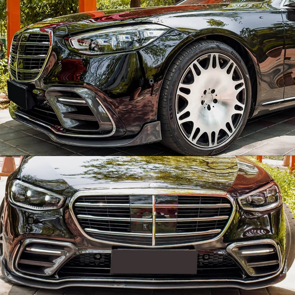 Mercedes Benz W223 S450 S500 S580 2021-2025 Carbon Fiber Carbon Front Bumper Air Vent Cover-Ahacarbon