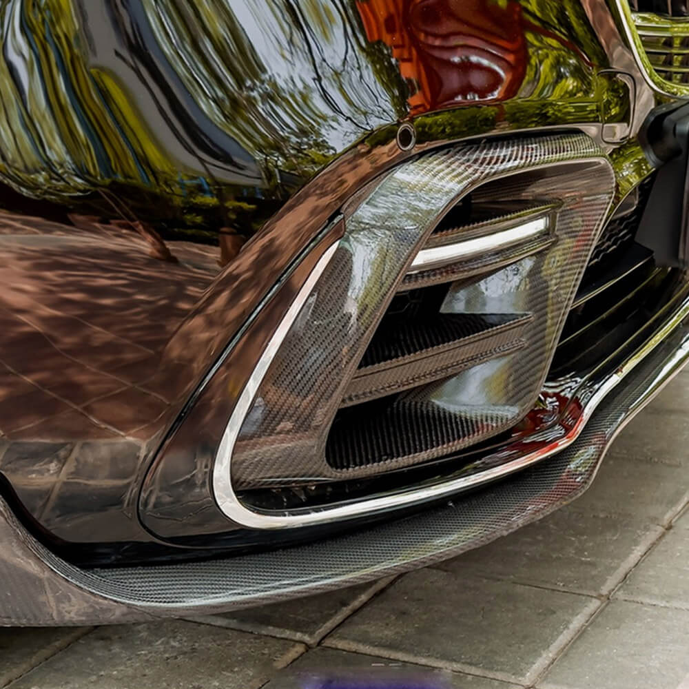 Mercedes Benz W223 S450 S500 S580 2021-2025 Carbon Fiber Carbon Front Bumper Air Vent Cover-Ahacarbon
