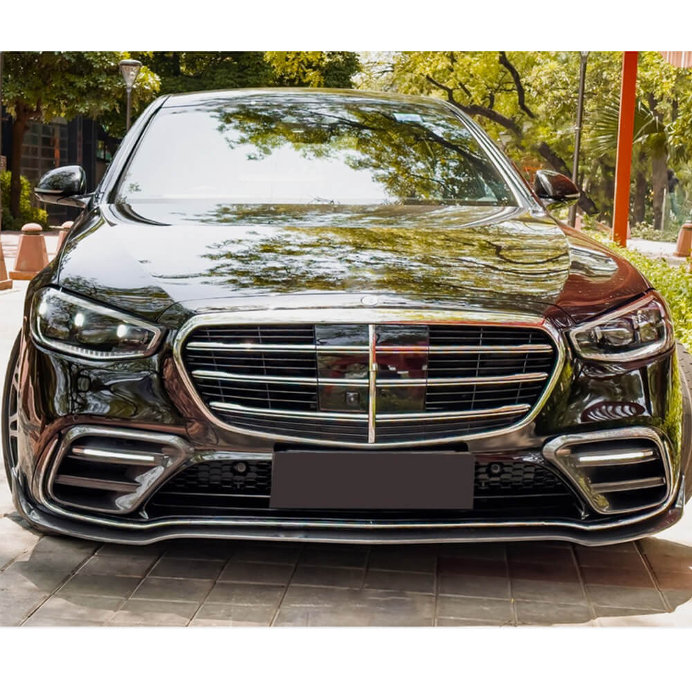Mercedes Benz W223 S450 S500 S580 2021-2025 Carbon Fiber Front Bumper Lip-Ahacarbon