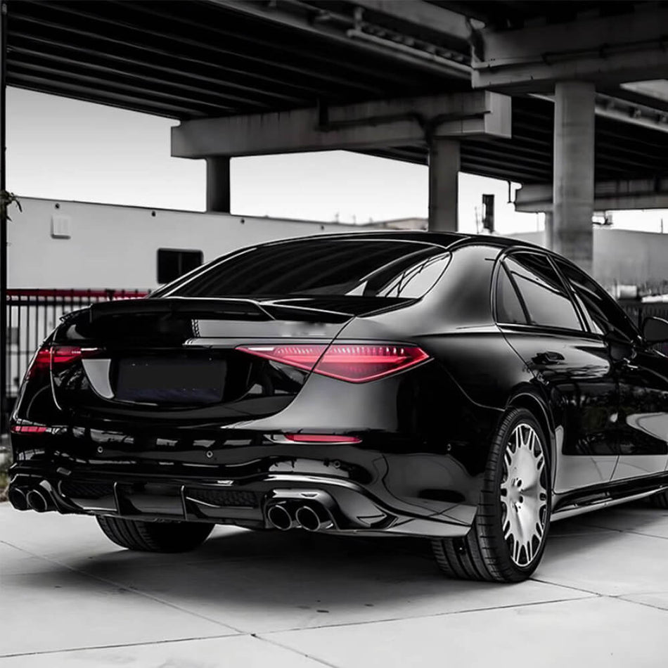 Mercedes Benz W223 S450 S500 S580 2021-2025 Carbon Fiber Rear Trunk Spoiler-Ahacarbon