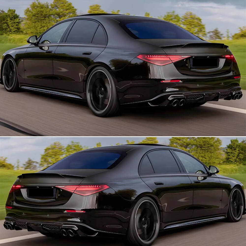Mercedes Benz W223 S450 S500 S580 2021-2025 Carbon Fiber Rear Trunk Spoiler-Ahacarbon