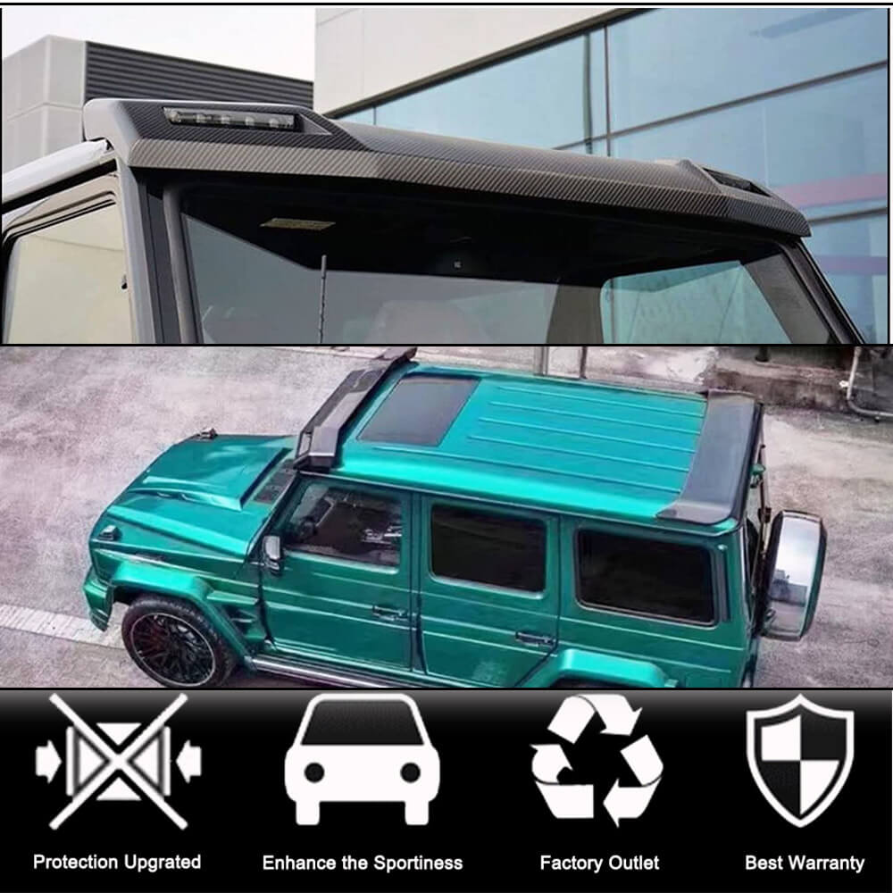 Aileron Toit Carbone Pour Mercedes G Classe W463 (G63, G65, G500, G550) - Spoiler Arrière Style Sport, Fibre De Carbone 3K