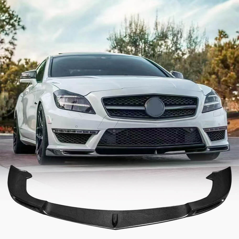 Mercedes Benz (W218) C218 CLS63 AMG Sedan 12-14 Carbon Fiber Front Bumper Lip Chin Spoiler Body Kit-Ahacarbon