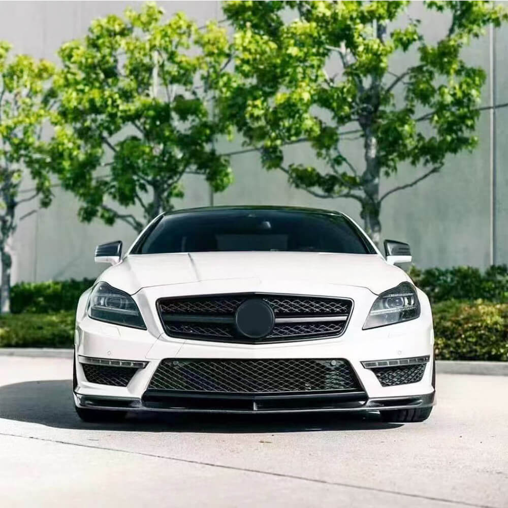 Mercedes Benz (W218) C218 CLS63 AMG Sedan 12-14 Carbon Fiber Front Bumper Lip Chin Spoiler Body Kit-Ahacarbon