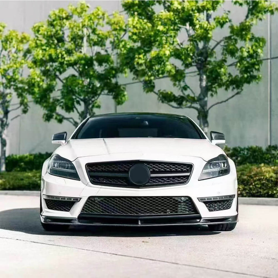 Mercedes Benz (W218) C218 CLS63 AMG Sedan 12-14 Carbon Fiber Front Bumper Lip Chin Spoiler Body Kit-Ahacarbon
