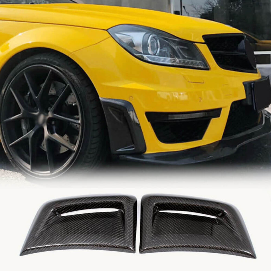 Mercedes Benz C Class W204 C204 C63 AMG Facelift 2012-2014 Front Bumper Vents Carbon Fiber