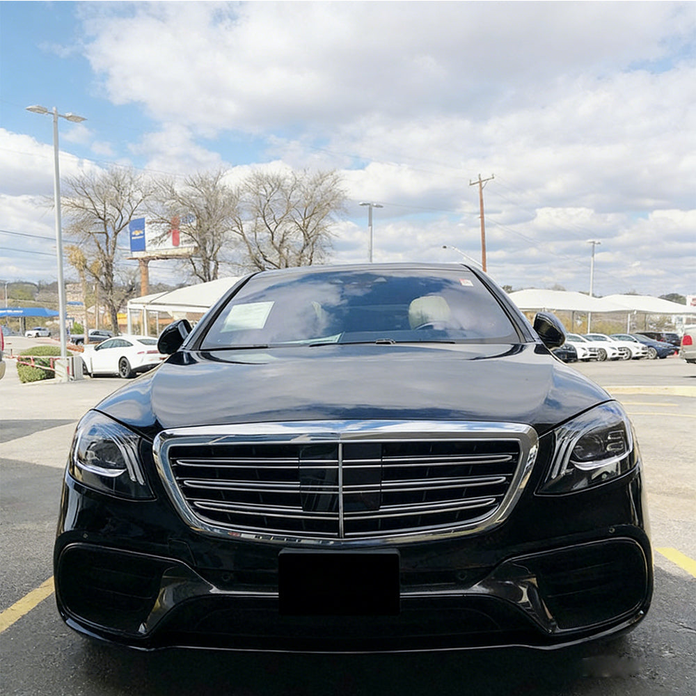 For Mercedes Benz W222 S63 S65 AMG Carbon Fiber Front Bumper Decoration Vent Trims-Ahacarbon